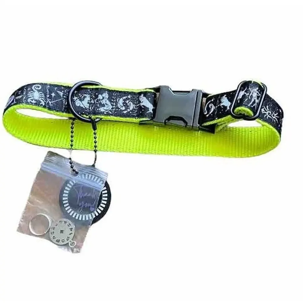 Orion Dog Collar Zodiac Astrology Neon Yellow Size Small New With Tags